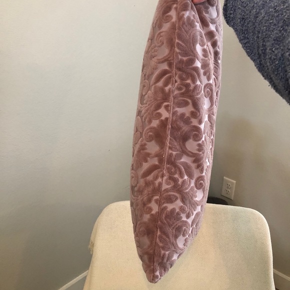 Velvet Throw Pillow in Dusty Rose Pink shade - Picture 4 of 4